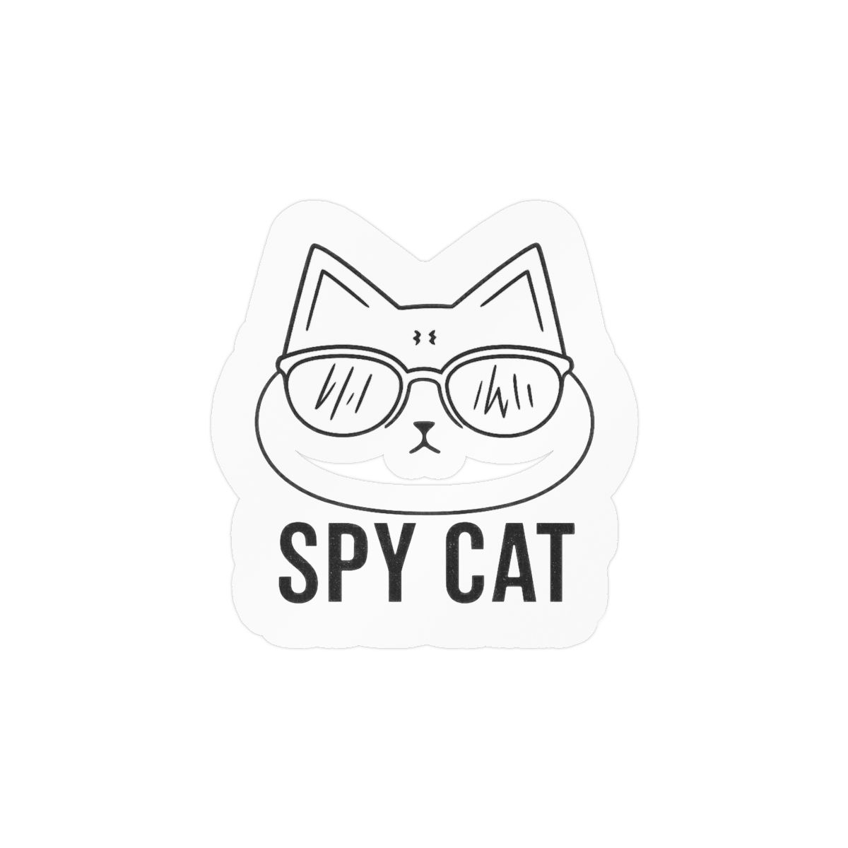 Spy Cat Sticker | Cute Secret Agent Feline Vinyl Decal