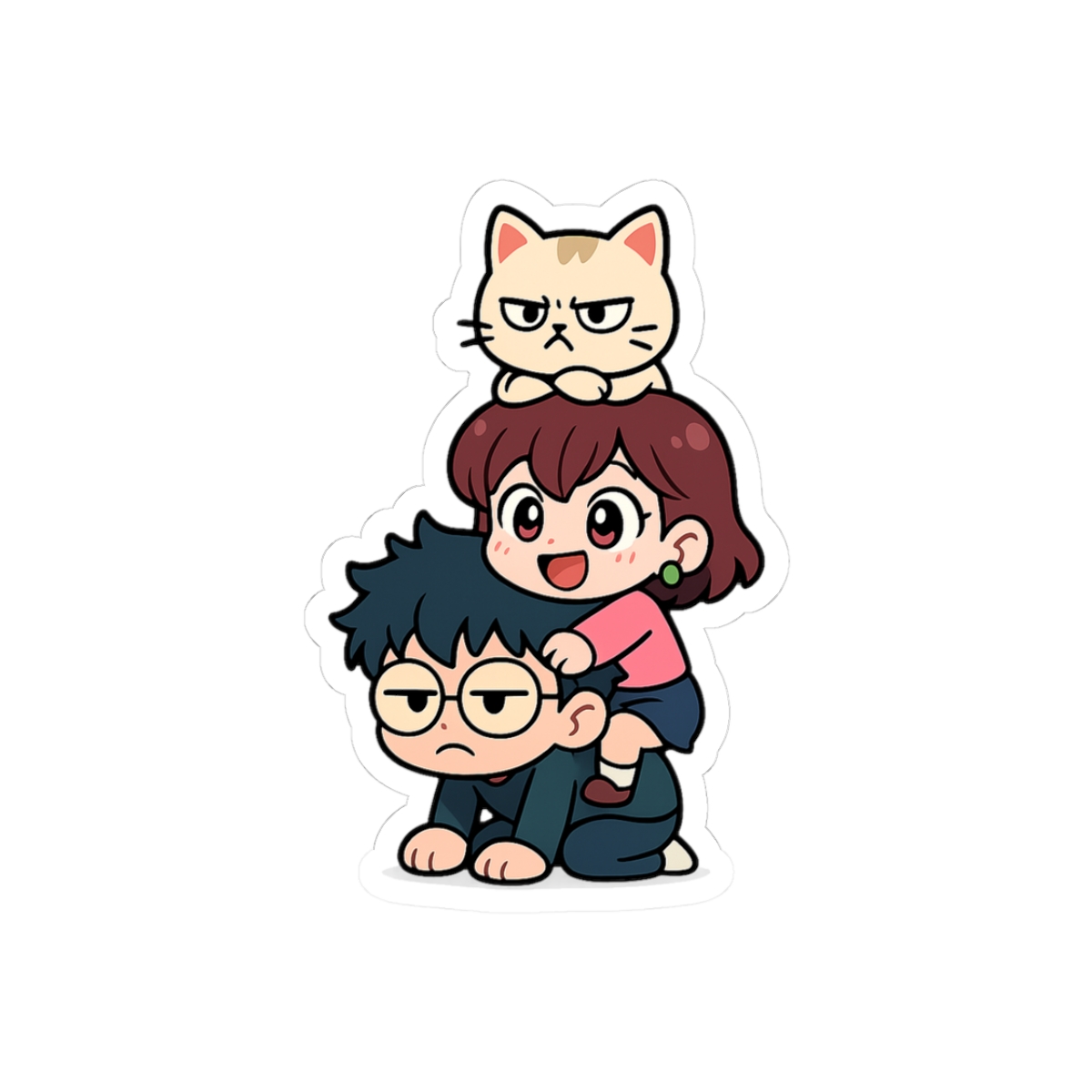 Dandadan Okarun and Momo Anime Sticker