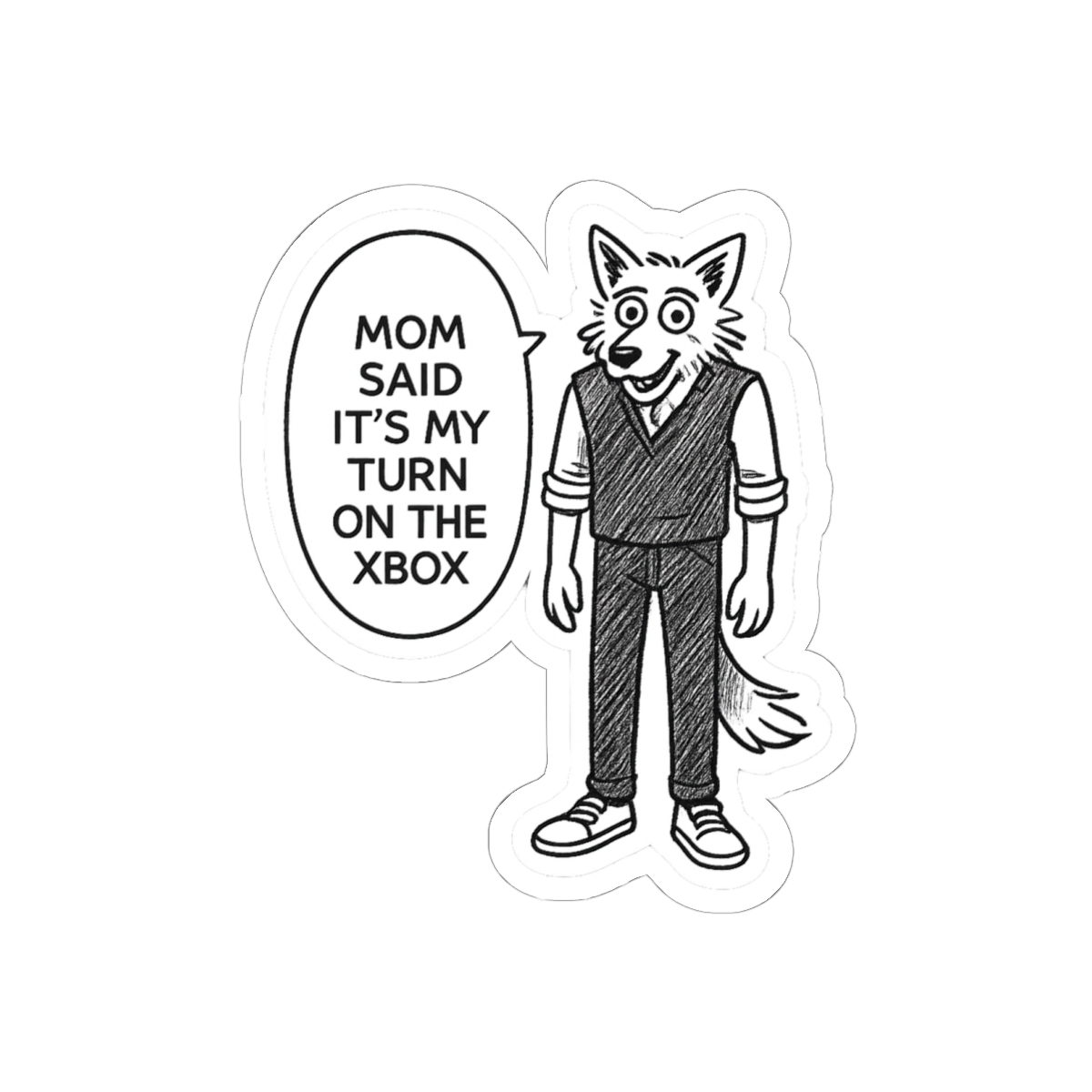 Legosi Wants to Play Xbox Sticker | Funny Beastars Decal