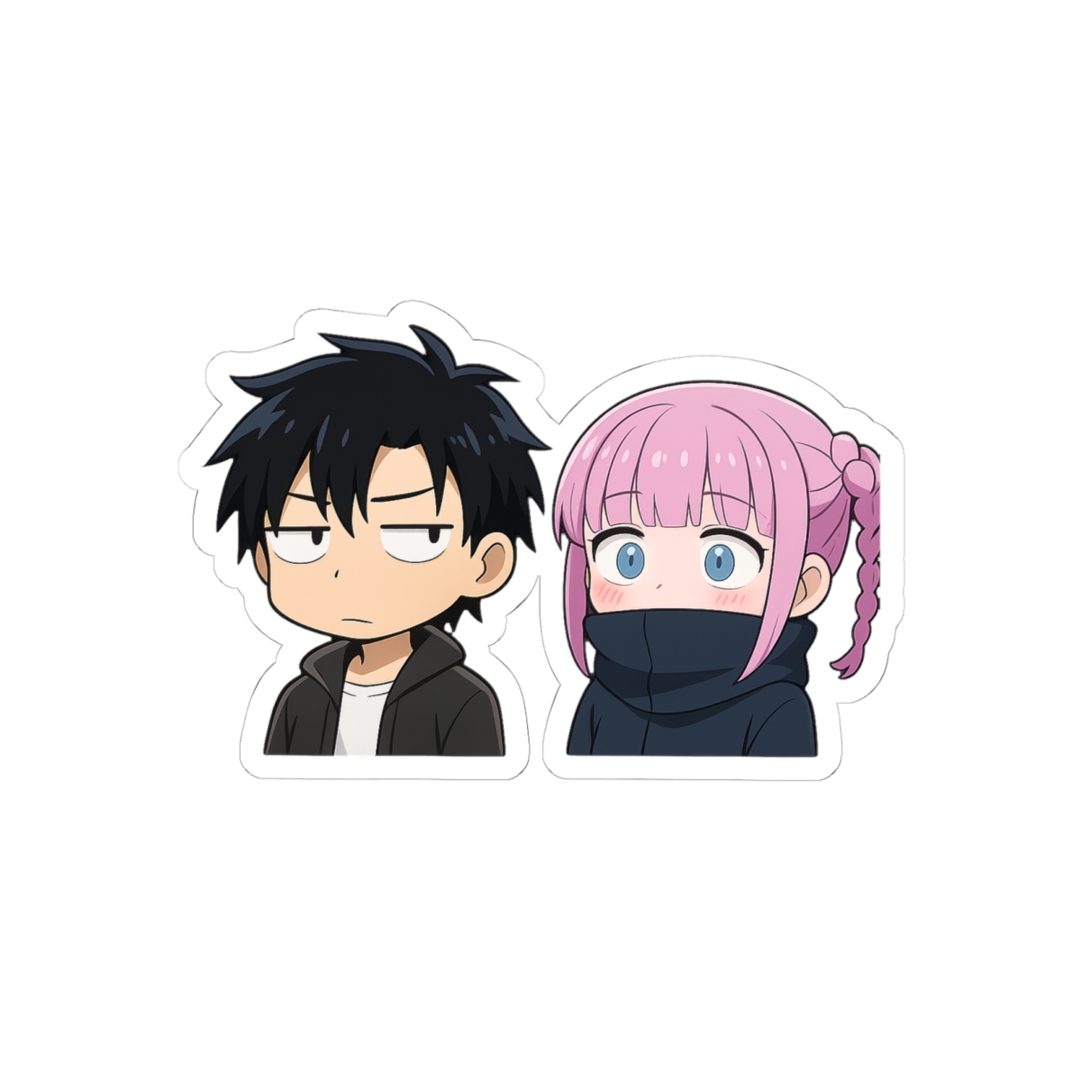 Chibi Nazuna Nanakusa & Kou Yamori Call of the Night Sticker | Cute Vinyl Decal