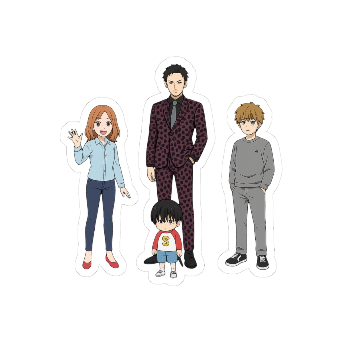 Kotaro Lives Alone Anime Sticker