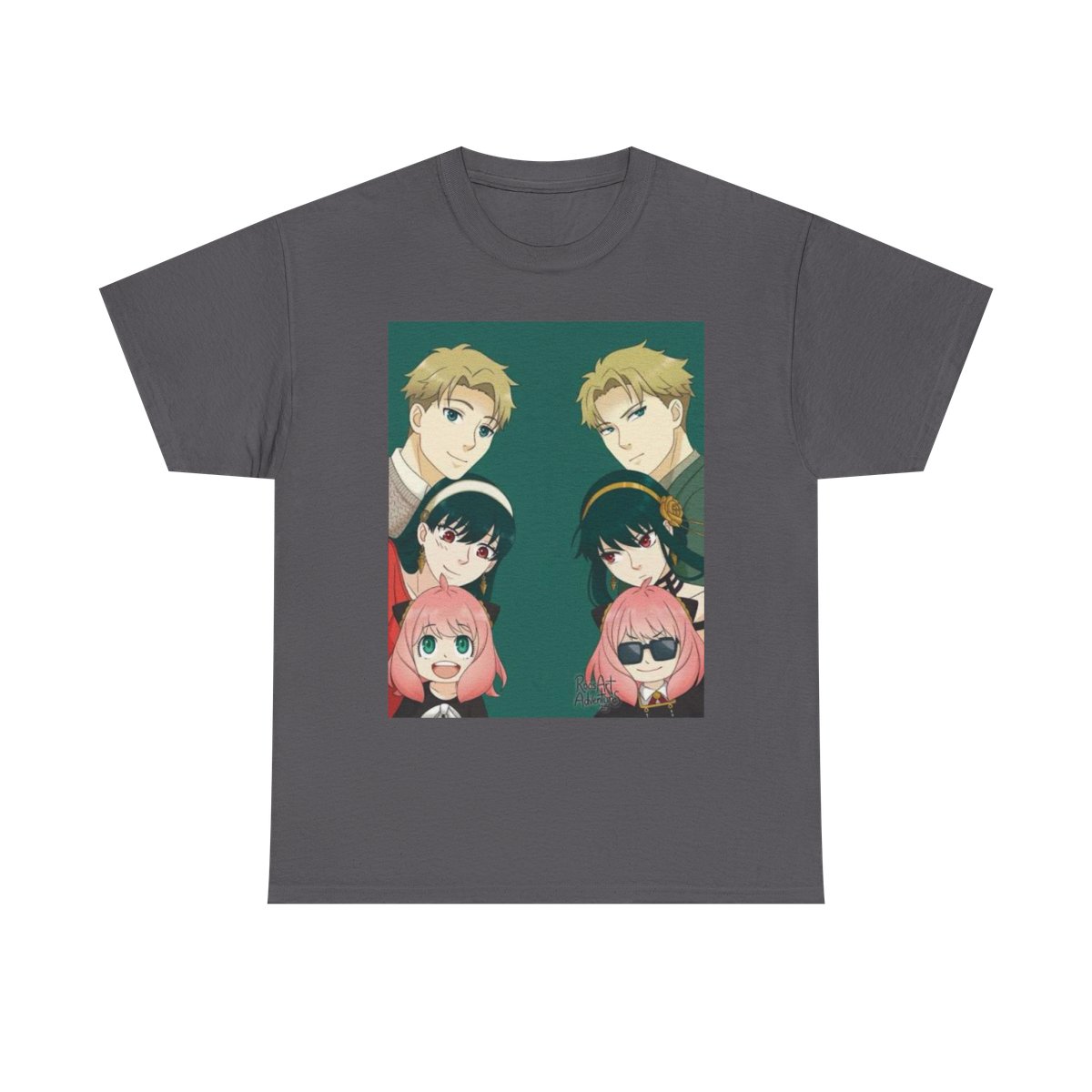 Anime Squad Portrait Tee | Cute Pink-Haired Girl & Blonde Characters Spy x Family